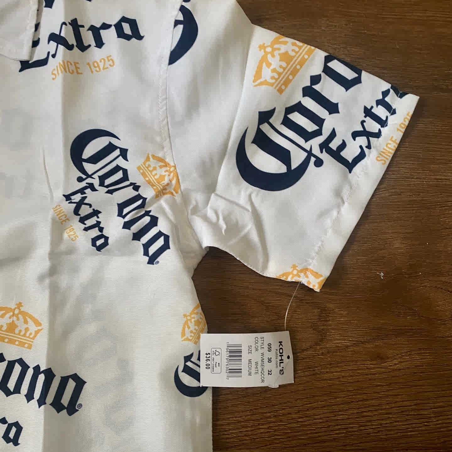 Camisa Blanca de Hombre Corona Cerveza, Edición Colaboración